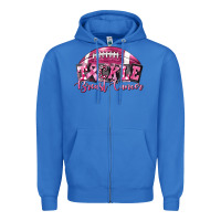 True Royal Tickle Breast Cancer Football Zipper Hoodie - FaDigitalArtStudio