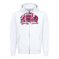 White Tickle Breast Cancer Football Zipper Hoodie - FaDigitalArtStudio