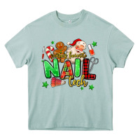 Arona santas favorite nail tech Heavy Core Tee - MaliasSmallBusiness