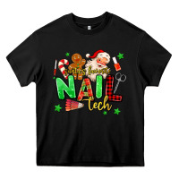 Black santas favorite nail tech Heavy Core Tee - MaliasSmallBusiness