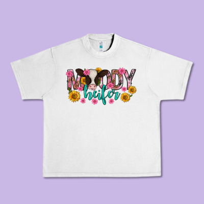 Moody Heifer Mother's Day Urban Heavy Tee Designed By Texasbilliewilder