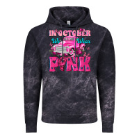 Cloud Black In October We Wear Pink Truck Vintage Hoodie - texasbilliewilder