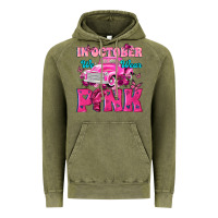 Vintage Olive In October We Wear Pink Truck Vintage Hoodie - texasbilliewilder