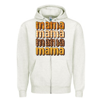 Oatmeal Heather mama fall Zipper Hoodie - BundleAndBundleShop
