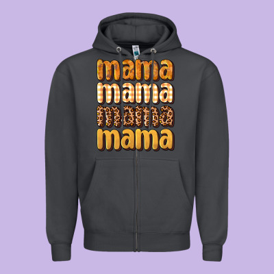 Mama Fall Zipper Hoodie Designed By Bundleandbundleshop