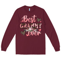 Burgundy best grammy ever mother's day Long Sleeve Tee - CowGirlArtShop
