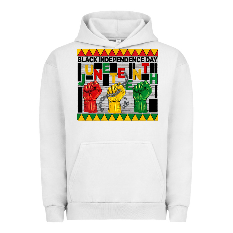 Black Independence Day Juneteenth Tumbler Urban Hoodie by BarkalooDesign | Teevron