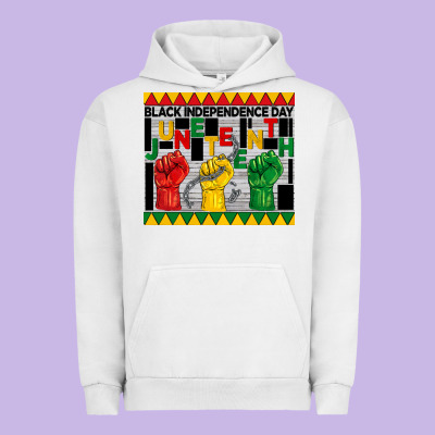 Black Independence Day Juneteenth Tumbler Urban Hoodie Designed By Barkaloodesign