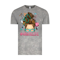 Cloud Rock messy bun nurse life Vintage Tee - RanaPortraitStore