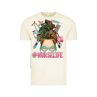 Vintage Arctic messy bun nurse life Vintage Tee - RanaPortraitStore