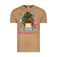 Vintage Camel messy bun nurse life Vintage Tee - RanaPortraitStore