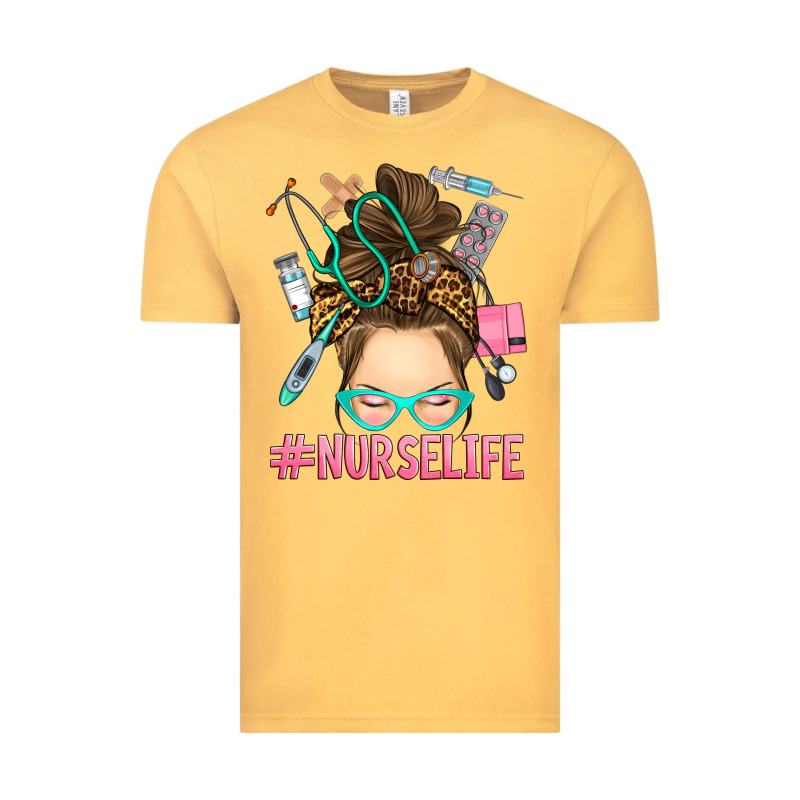 Messy Bun Nurse Life Vintage Tee by RanaPortraitStore | Teevron