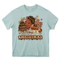 Arona have a melanin christmas  black woman Heavy Core Tee - MaliasSmallBusiness