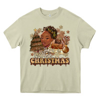 Mossy have a melanin christmas  black woman Heavy Core Tee - MaliasSmallBusiness