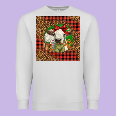 Cute Baby Calf Christmas Premium Sweatshirt Designed By Lillyallendesigns