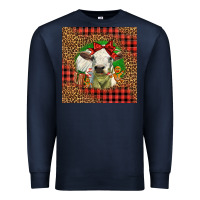 Navy cute baby calf christmas Premium Sweatshirt - LillyAllenDesigns