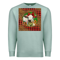 Seafoam cute baby calf christmas Premium Sweatshirt - LillyAllenDesigns