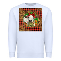 White cute baby calf christmas Premium Sweatshirt - LillyAllenDesigns