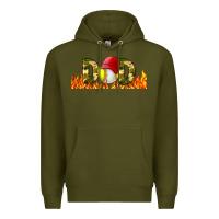 Army Green Baseball And Softball Dad Libbey Glass Premium Hoodie - BundleAndBundleShop