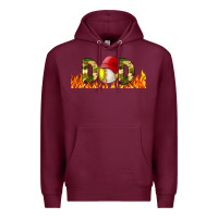 Burgundy Baseball And Softball Dad Libbey Glass Premium Hoodie - BundleAndBundleShop