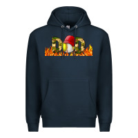 Navy Baseball And Softball Dad Libbey Glass Premium Hoodie - BundleAndBundleShop