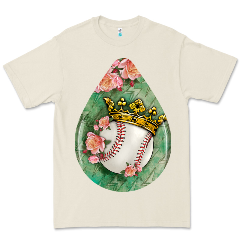 Baseball And Western Roses Teardrop  6 Premium Tee by BundleAndBundleShop | Teevron