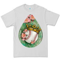 Dove Grey baseball and western roses teardrop  6 Premium Tee - BundleAndBundleShop