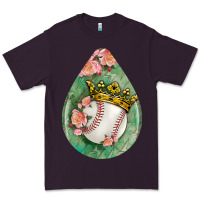 Plum baseball and western roses teardrop  6 Premium Tee - BundleAndBundleShop