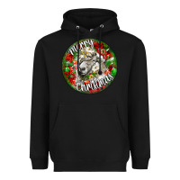 Black christmas lincoln sheep Heavyweight Hoodie - LillyAllenDesigns