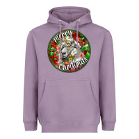 Lavender christmas lincoln sheep Heavyweight Hoodie - LillyAllenDesigns