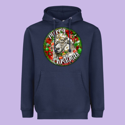Christmas Lincoln Sheep Heavyweight Hoodie Designed By Lillyallendesigns