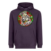 Plum christmas lincoln sheep Heavyweight Hoodie - LillyAllenDesigns