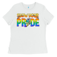 White Lgbtq Show Your Pride With Rainbow Ladies Tee - BundleAndBundleShop