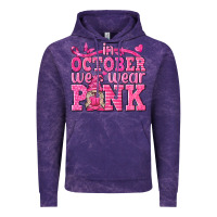 Cloud Purple In October We Wear Pink with Gnome Vintage Hoodie - texasbilliewilder