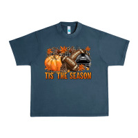 Midnight Navy Tis' the season Football black helmet Urban Heavy Tee - NancyCooperArtShop