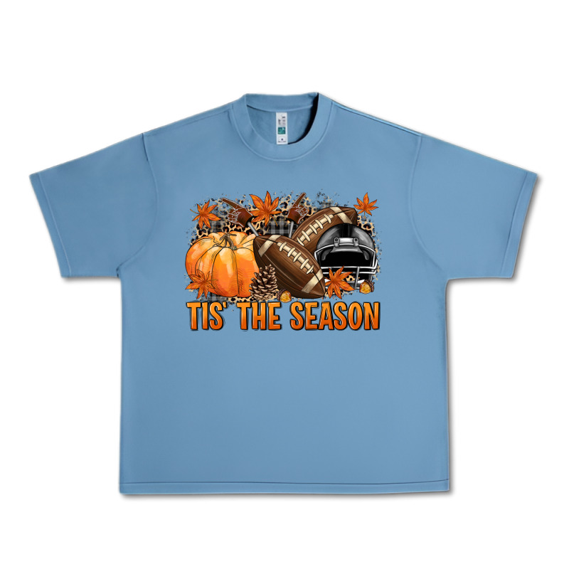Tis' The Season Football Black Helmet Urban Heavy Tee by NancyCooperArtShop | Teevron
