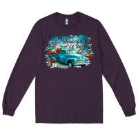 Plum its the wonderful time of the year truck Long Sleeve Tee - CowGirlArtShop