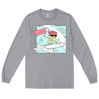 Heather Grey Rocket Power Otto Woogidy Woogidy Surfs Up Long Sleeve Tee - tuanDangUi