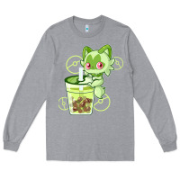 Heather Grey sprigatito matcha bubble classic . Long Sleeve Tee - tuanDangUi