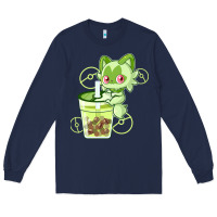 Navy sprigatito matcha bubble classic . Long Sleeve Tee - tuanDangUi