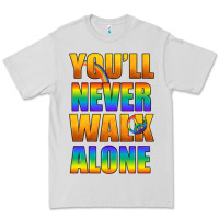 Dove Grey Lgbtq You'll Never Walk Alone With Peace Premium Tee - BundleAndBundleShop