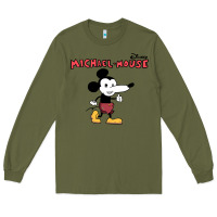 Army Green michael the mouse Long Sleeve Tee - tuanDangUi