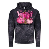Cloud Black In October We Wear Pink with Pumpkin Vintage Hoodie - texasbilliewilder