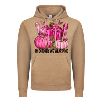 Vintage Coffee In October We Wear Pink with Pumpkin Vintage Hoodie - texasbilliewilder