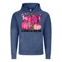 Vintage Denim In October We Wear Pink with Pumpkin Vintage Hoodie - texasbilliewilder