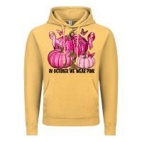 Vintage Mustard In October We Wear Pink with Pumpkin Vintage Hoodie - texasbilliewilder