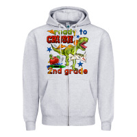 Heather Grey ready to crush 2nd grade Zipper Hoodie - BundleAndBundleShop