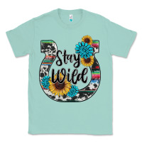 Seafoam western stay wild horsesho Classic Tee - RanaPortraitStore