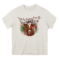 Cream christmas  texas longhorn Heavy Core Tee - JahusDesignShop