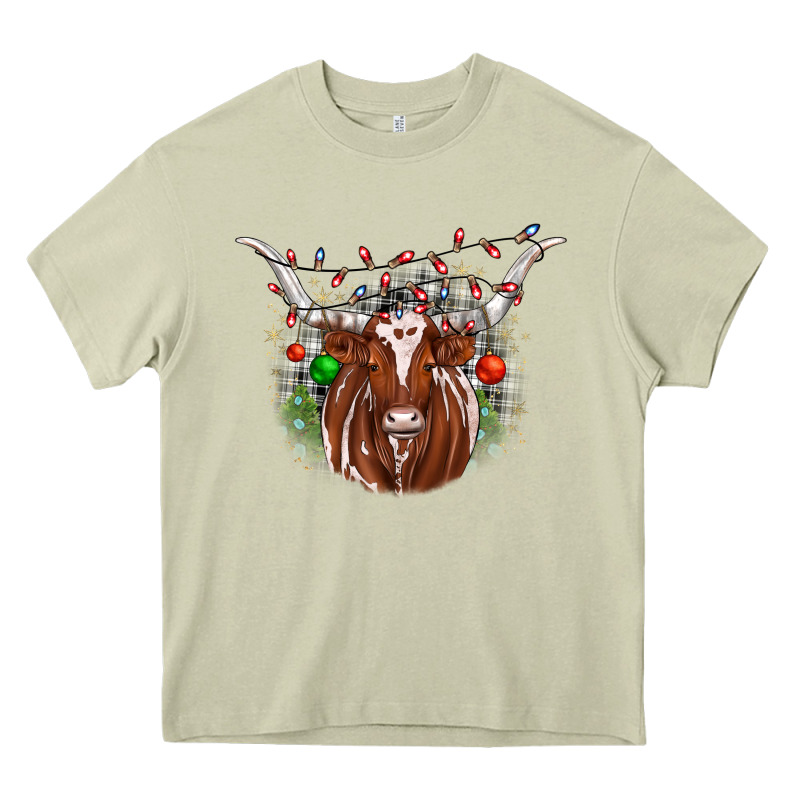 Christmas  Texas Longhorn Heavy Core Tee by JahusDesignShop | Teevron